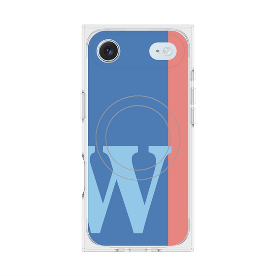 Premium Square Case with MagSafe［ Original - initial color line - W blue ］