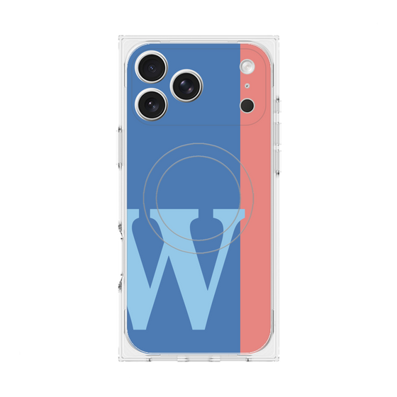 Premium Square Case with MagSafe［ Original - initial color line - W blue ］