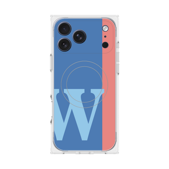 Premium Square Case with MagSafe［ Original - initial color line - W blue ］