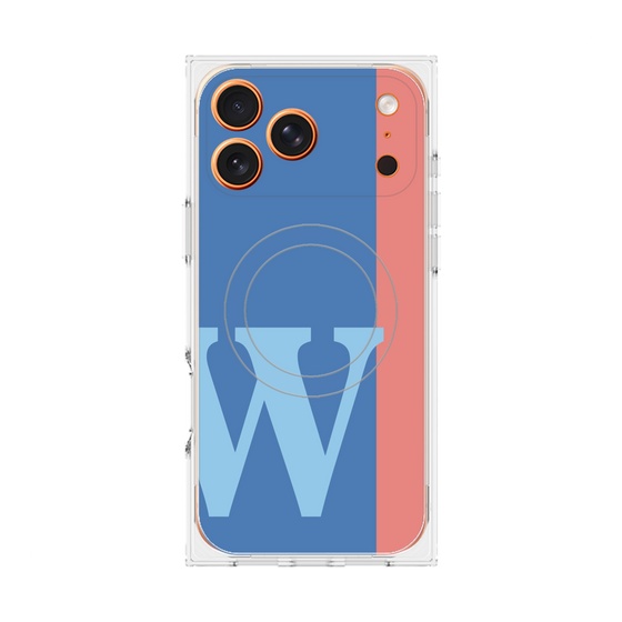 Premium Square Case with MagSafe［ Original - initial color line - W blue ］