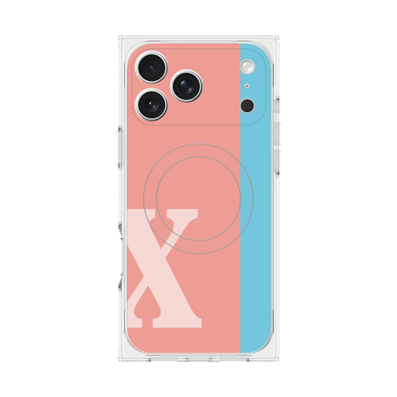 Premium Square Case with MagSafe［ Original - initial color line - X pink ］