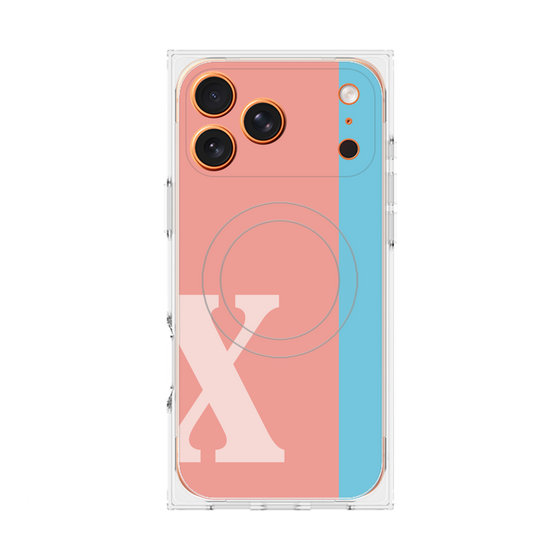 Premium Square Case with MagSafe［ Original - initial color line - X pink ］