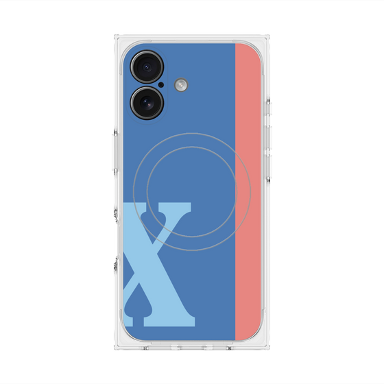 Premium Square Case with MagSafe［ Original - initial color line - X blue ］