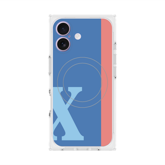 Premium Square Case with MagSafe［ Original - initial color line - X blue ］