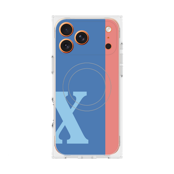 Premium Square Case with MagSafe［ Original - initial color line - X blue ］