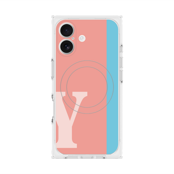 Premium Square Case with MagSafe［ Original - initial color line - Y pink ］