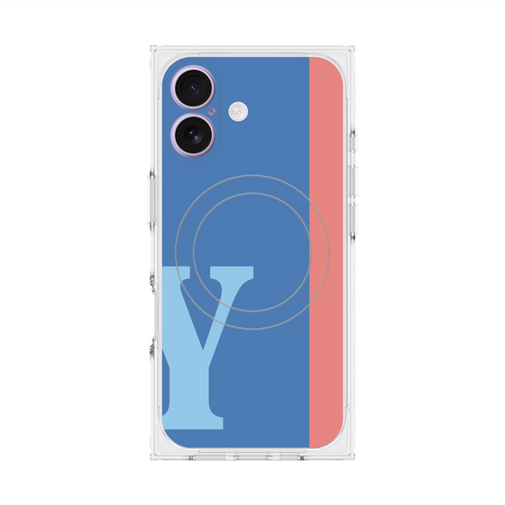 Premium Square Case with MagSafe［ Original - initial color line - Y blue ］