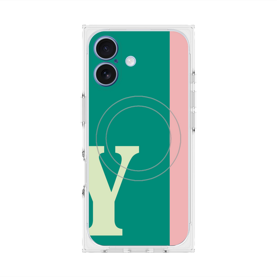 Premium Square Case with MagSafe［ Original - initial color line - Y green ］