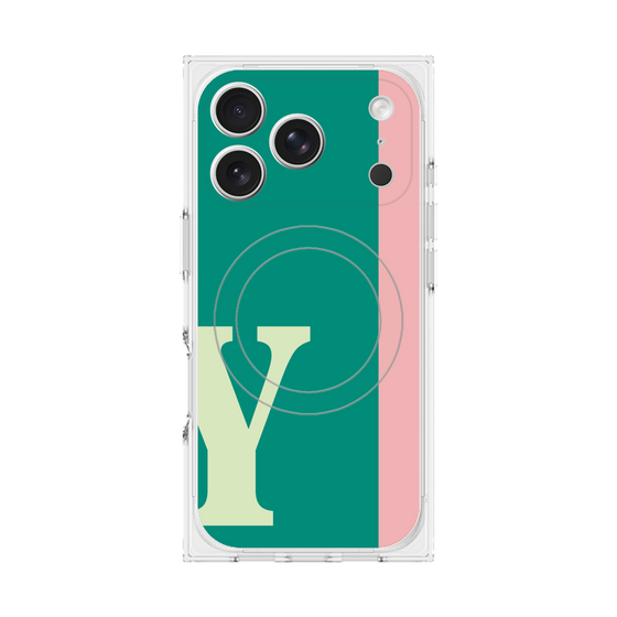 Premium Square Case with MagSafe［ Original - initial color line - Y green ］