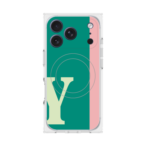 Premium Square Case with MagSafe［ Original - initial color line - Y green ］