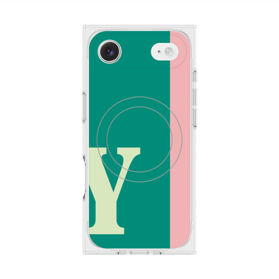 Premium Square Case with MagSafe［ Original - initial color line - Y green ］