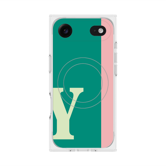 Premium Square Case with MagSafe［ Original - initial color line - Y green ］