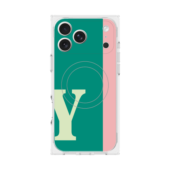 Premium Square Case with MagSafe［ Original - initial color line - Y green ］