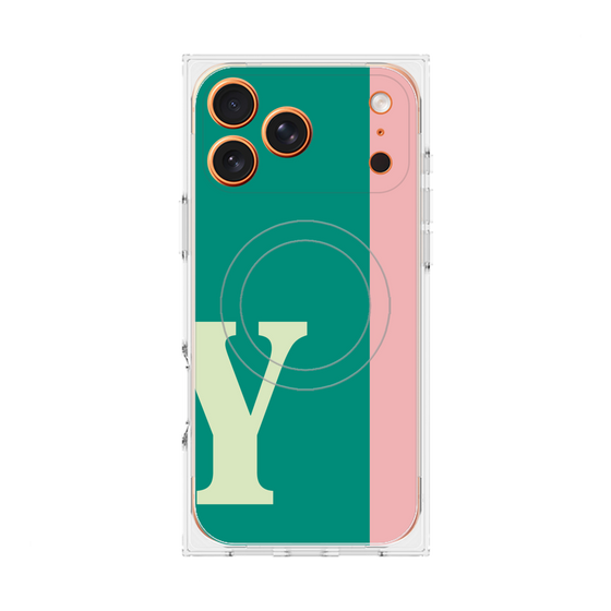 Premium Square Case with MagSafe［ Original - initial color line - Y green ］