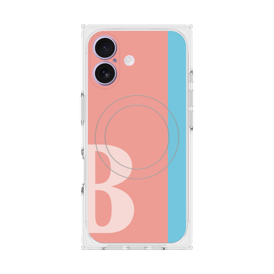 Premium Square Case with MagSafe［ Original - initial color line - B pink ］