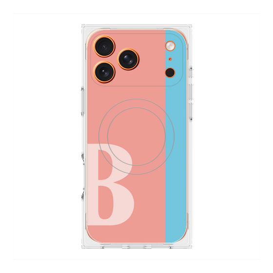 Premium Square Case with MagSafe［ Original - initial color line - B pink ］