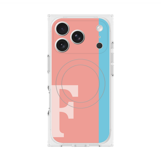 Premium Square Case with MagSafe［ Original - initial color line - F pink ］