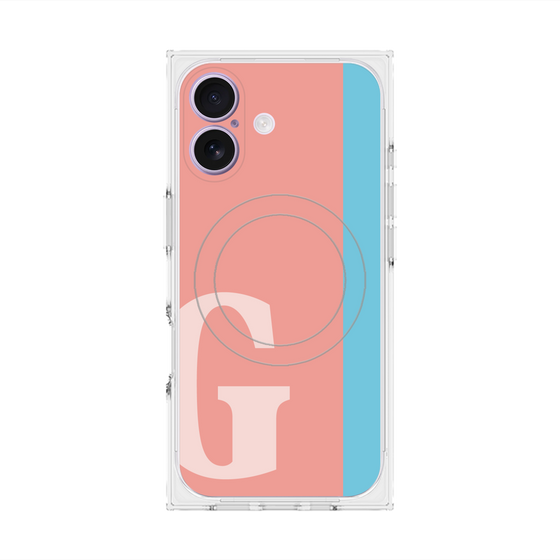 Premium Square Case with MagSafe［ Original - initial color line - G pink ］