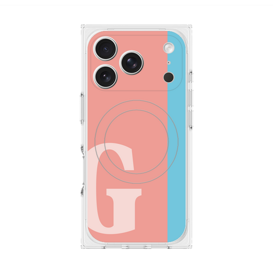Premium Square Case with MagSafe［ Original - initial color line - G pink ］