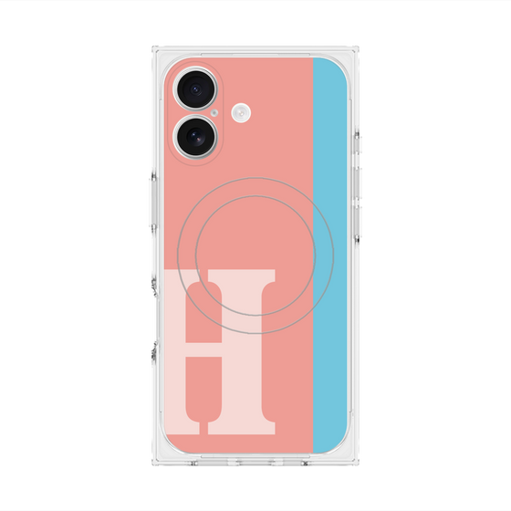 Premium Square Case with MagSafe［ Original - initial color line - H pink ］