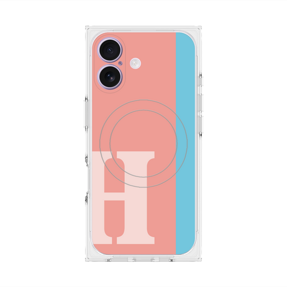 Premium Square Case with MagSafe［ Original - initial color line - H pink ］