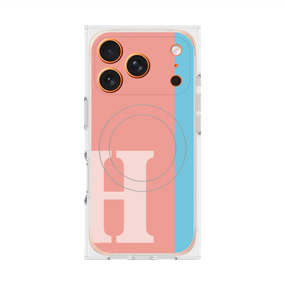Premium Square Case with MagSafe［ Original - initial color line - H pink ］