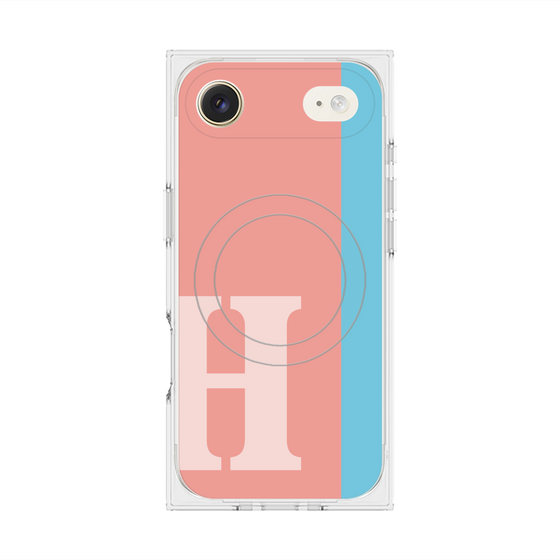 Premium Square Case with MagSafe［ Original - initial color line - H pink ］