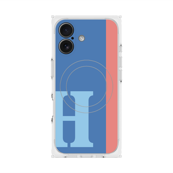 Premium Square Case with MagSafe［ Original - initial color line - H blue ］