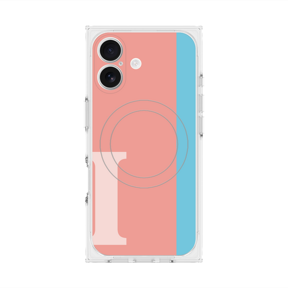 Premium Square Case with MagSafe［ Original - initial color line - I pink ］