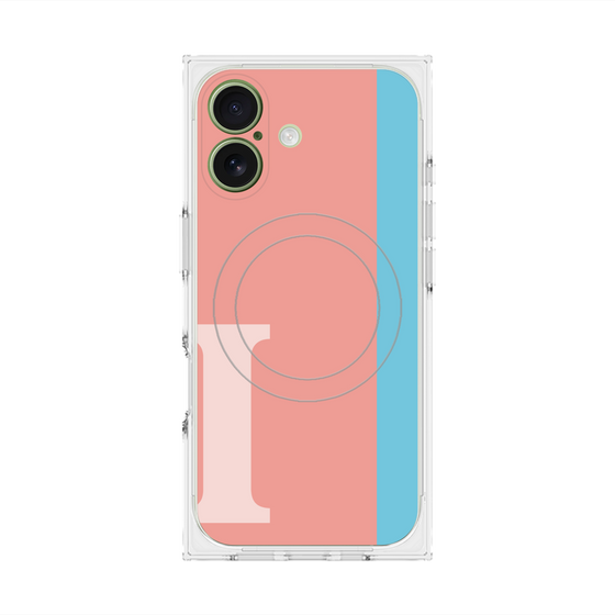 Premium Square Case with MagSafe［ Original - initial color line - I pink ］