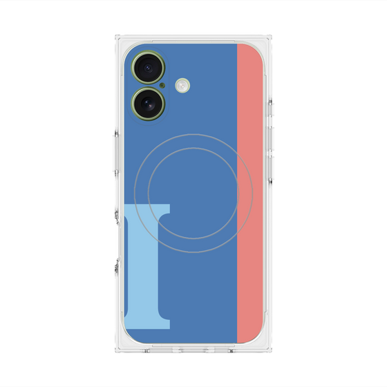 Premium Square Case with MagSafe［ Original - initial color line - I blue ］