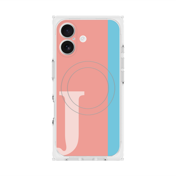 Premium Square Case with MagSafe［ Original - initial color line - J pink ］