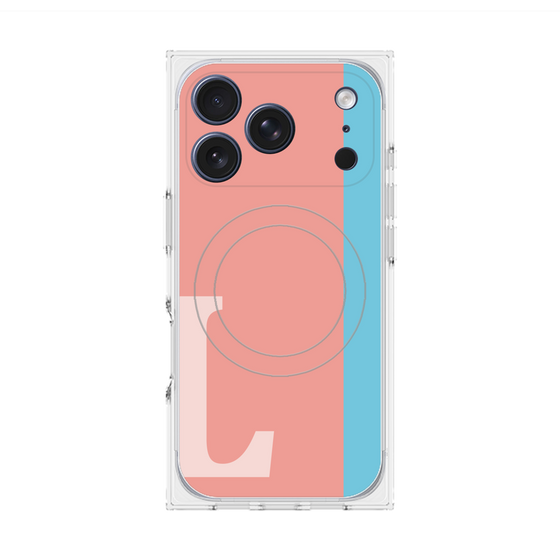 Premium Square Case with MagSafe［ Original - initial color line - L pink ］