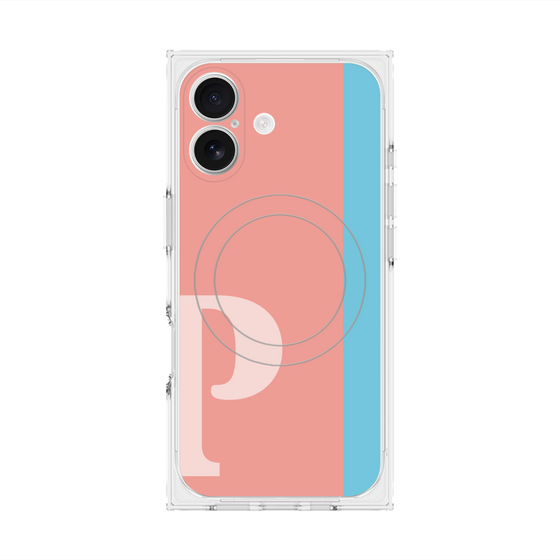 Premium Square Case with MagSafe［ Original - initial color line - P pink ］