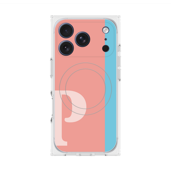 Premium Square Case with MagSafe［ Original - initial color line - P pink ］