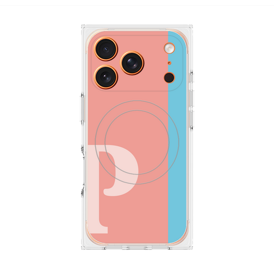 Premium Square Case with MagSafe［ Original - initial color line - P pink ］