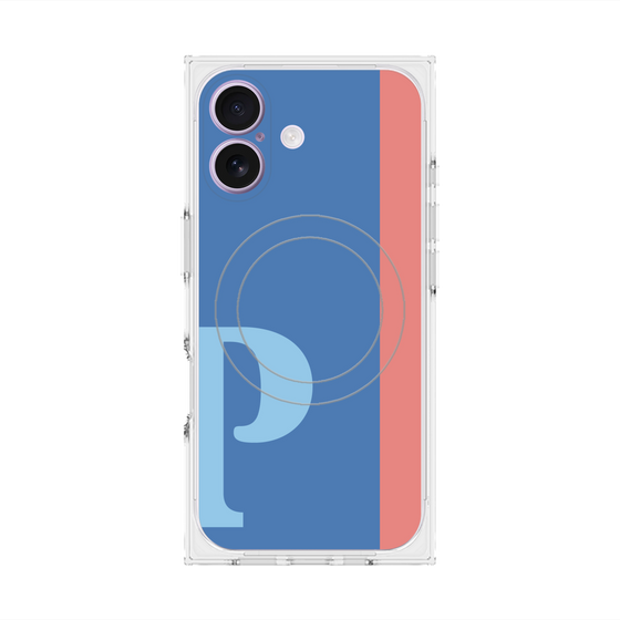 Premium Square Case with MagSafe［ Original - initial color line - P blue ］