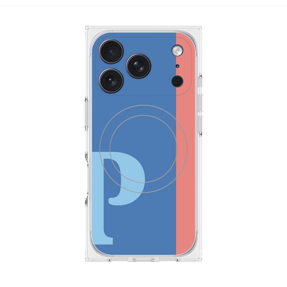 Premium Square Case with MagSafe［ Original - initial color line - P blue ］
