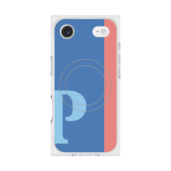 Premium Square Case with MagSafe［ Original - initial color line - P blue ］