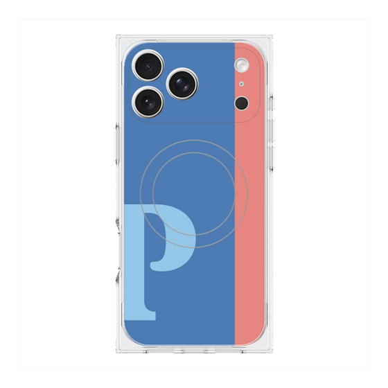 Premium Square Case with MagSafe［ Original - initial color line - P blue ］