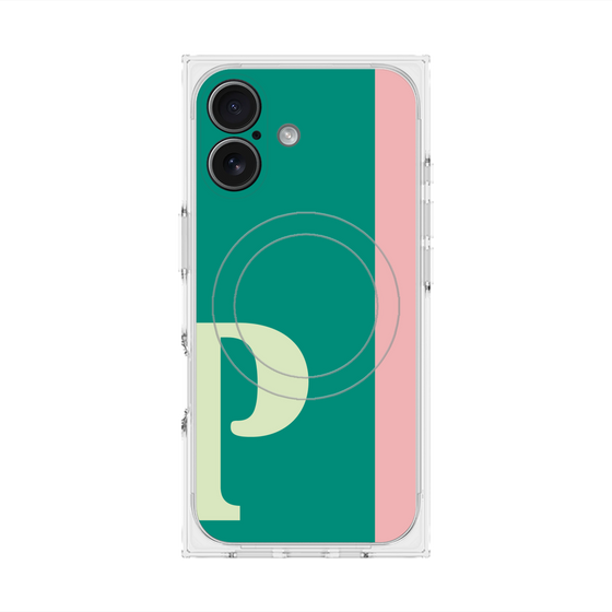 Premium Square Case with MagSafe［ Original - initial color line - P green ］