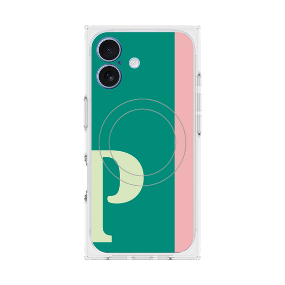 Premium Square Case with MagSafe［ Original - initial color line - P green ］