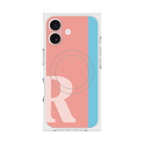 Premium Square Case with MagSafe［ Original - initial color line - R pink ］