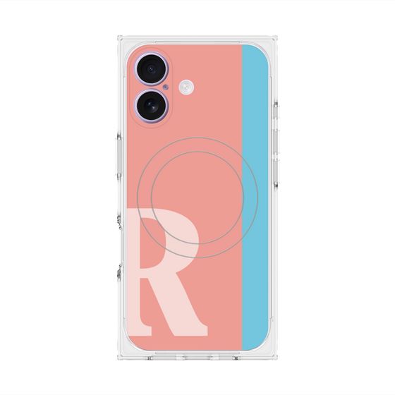 Premium Square Case with MagSafe［ Original - initial color line - R pink ］