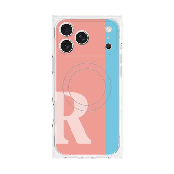Premium Square Case with MagSafe［ Original - initial color line - R pink ］