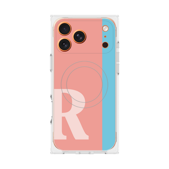Premium Square Case with MagSafe［ Original - initial color line - R pink ］