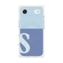 Premium Square Case with MagSafe［ Original - initial two tone - S blue ］