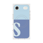 Premium Square Case with MagSafe［ Original - initial two tone - S blue ］