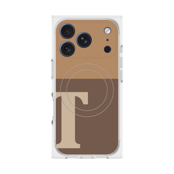 Premium Square Case with MagSafe［ Original - initial two tone - T brown ］