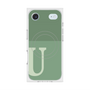 Premium Square Case with MagSafe［ Original - initial two tone - U green ］